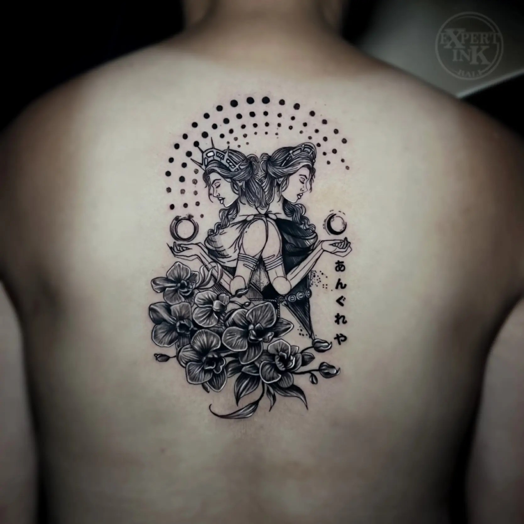 Bold small back tattoo Kuta designs blending realism and spiritual sense