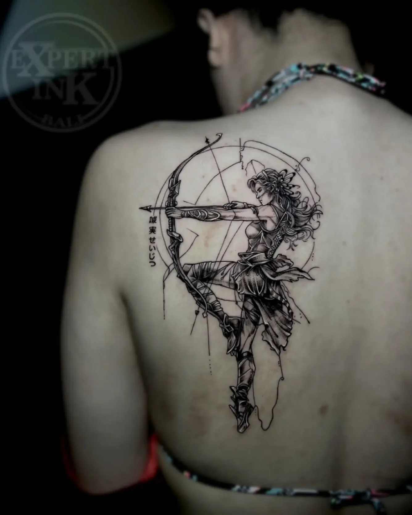 Large Halfback piece completed at a Kuta tattoo studio, showing detailed shading work