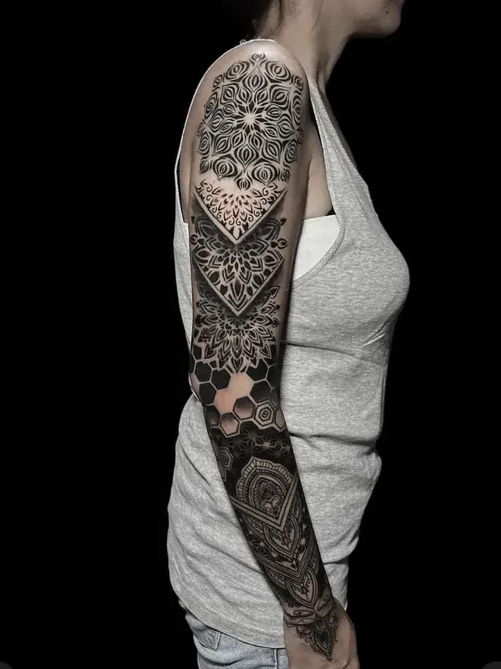 mandala full sleeve tattoo bali